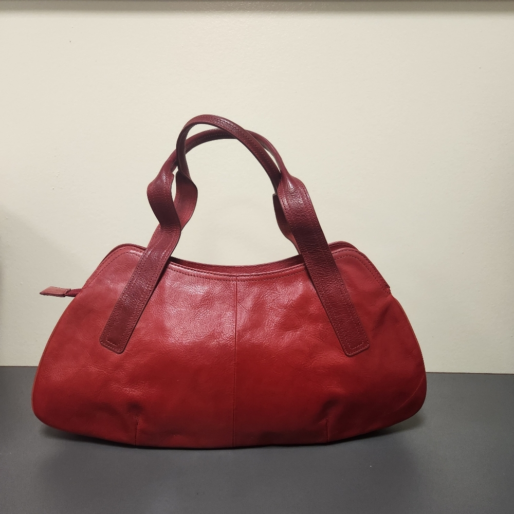 HOBO International VESNA Red Leather Shoulder Bag.